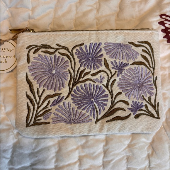 Lady Jayne Floral Embroidered Floral Zip Pouch - Picture 1 of 3